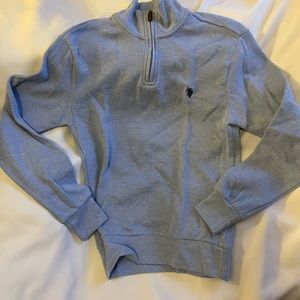US Polo Assn Blue Long Sleeve 1/4 Zip Sweater Size S